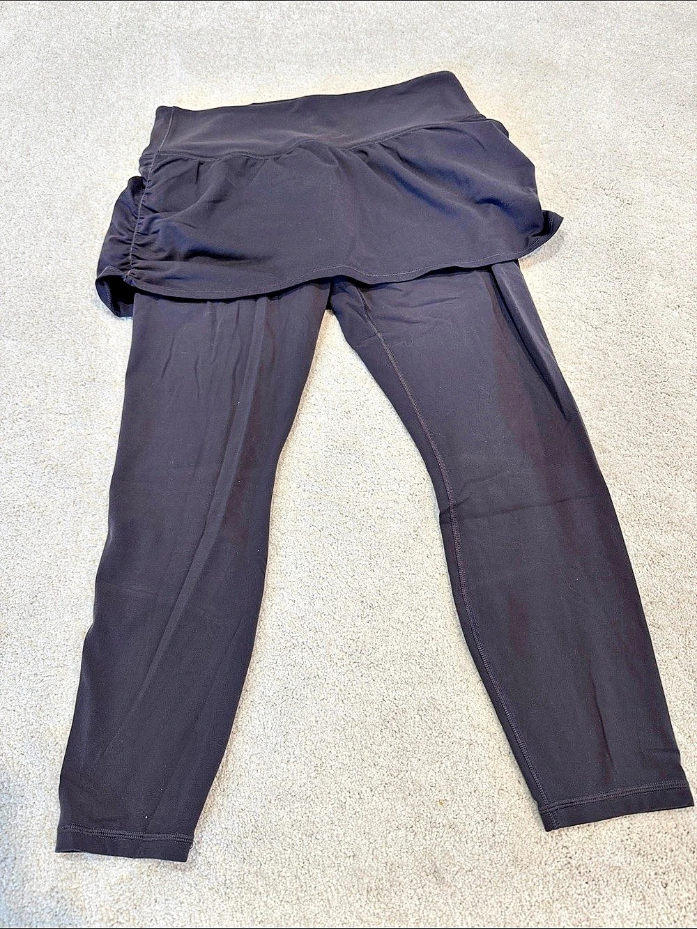 Athleta Elation 2 in 1 7/8 Tight Women's Black Large Athletic Tights